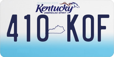 KY license plate 410KOF
