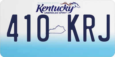 KY license plate 410KRJ
