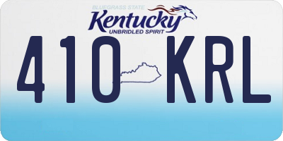 KY license plate 410KRL
