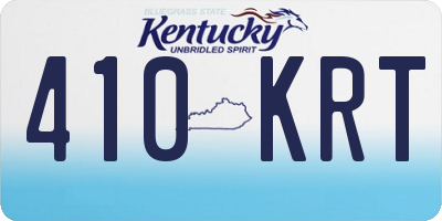 KY license plate 410KRT