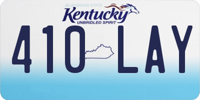 KY license plate 410LAY