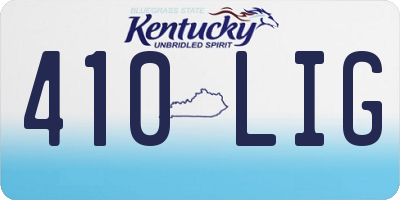 KY license plate 410LIG