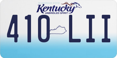 KY license plate 410LII