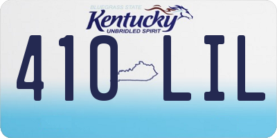 KY license plate 410LIL