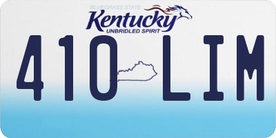 KY license plate 410LIM