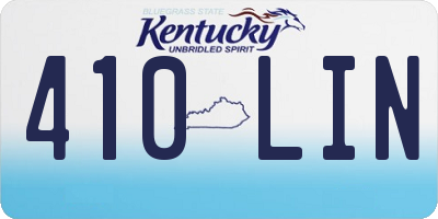 KY license plate 410LIN