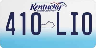 KY license plate 410LIO