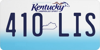 KY license plate 410LIS