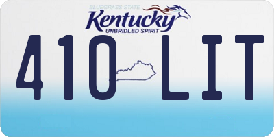 KY license plate 410LIT
