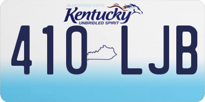 KY license plate 410LJB