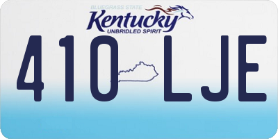KY license plate 410LJE