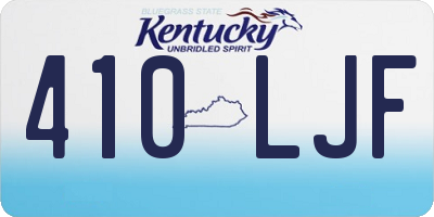 KY license plate 410LJF