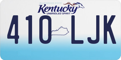 KY license plate 410LJK