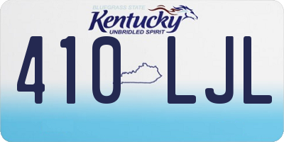 KY license plate 410LJL
