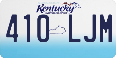 KY license plate 410LJM