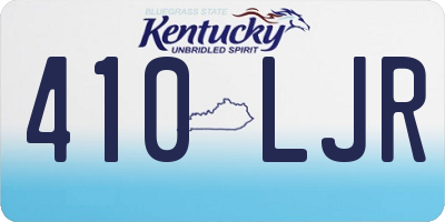 KY license plate 410LJR