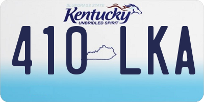 KY license plate 410LKA