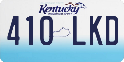 KY license plate 410LKD