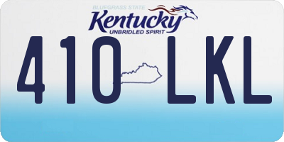 KY license plate 410LKL