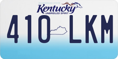 KY license plate 410LKM