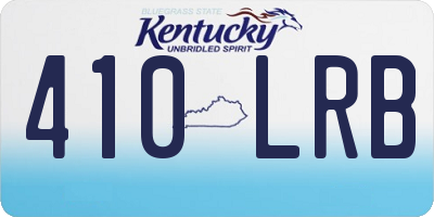 KY license plate 410LRB
