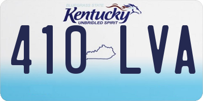 KY license plate 410LVA