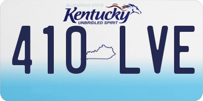 KY license plate 410LVE