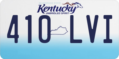 KY license plate 410LVI