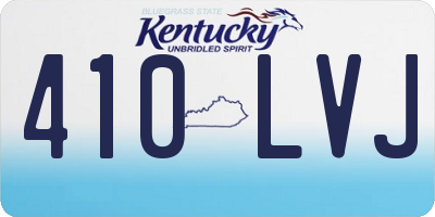 KY license plate 410LVJ