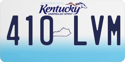KY license plate 410LVM