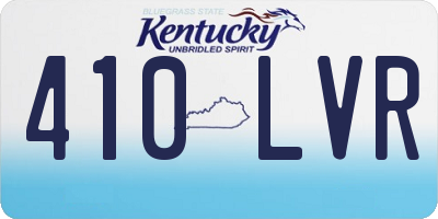 KY license plate 410LVR