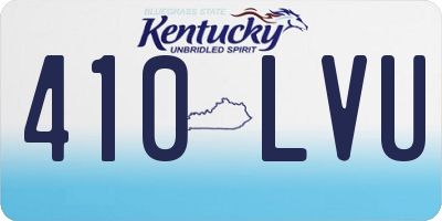 KY license plate 410LVU