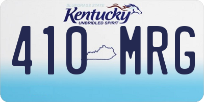 KY license plate 410MRG