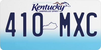 KY license plate 410MXC