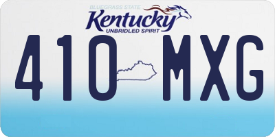 KY license plate 410MXG