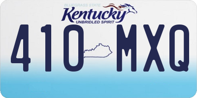 KY license plate 410MXQ