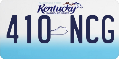 KY license plate 410NCG