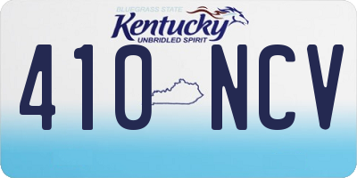 KY license plate 410NCV