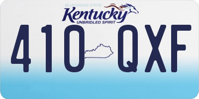 KY license plate 410QXF