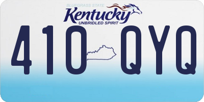 KY license plate 410QYQ