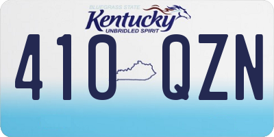 KY license plate 410QZN