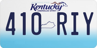 KY license plate 410RIY