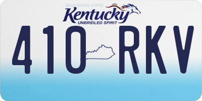 KY license plate 410RKV