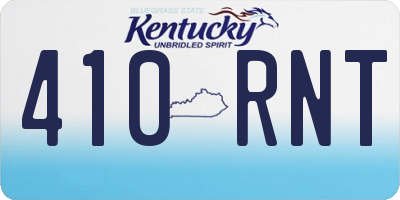 KY license plate 410RNT