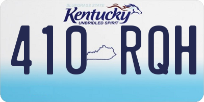 KY license plate 410RQH
