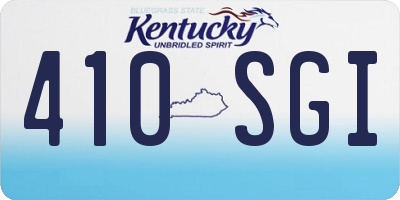KY license plate 410SGI