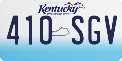 KY license plate 410SGV
