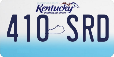 KY license plate 410SRD