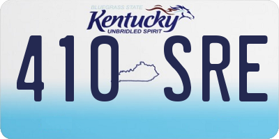 KY license plate 410SRE