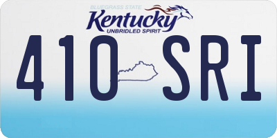 KY license plate 410SRI